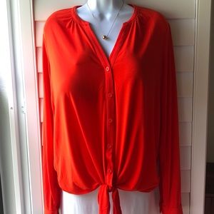 Dana Bachman/Kohl’s Orange Long Sleeved Blouse